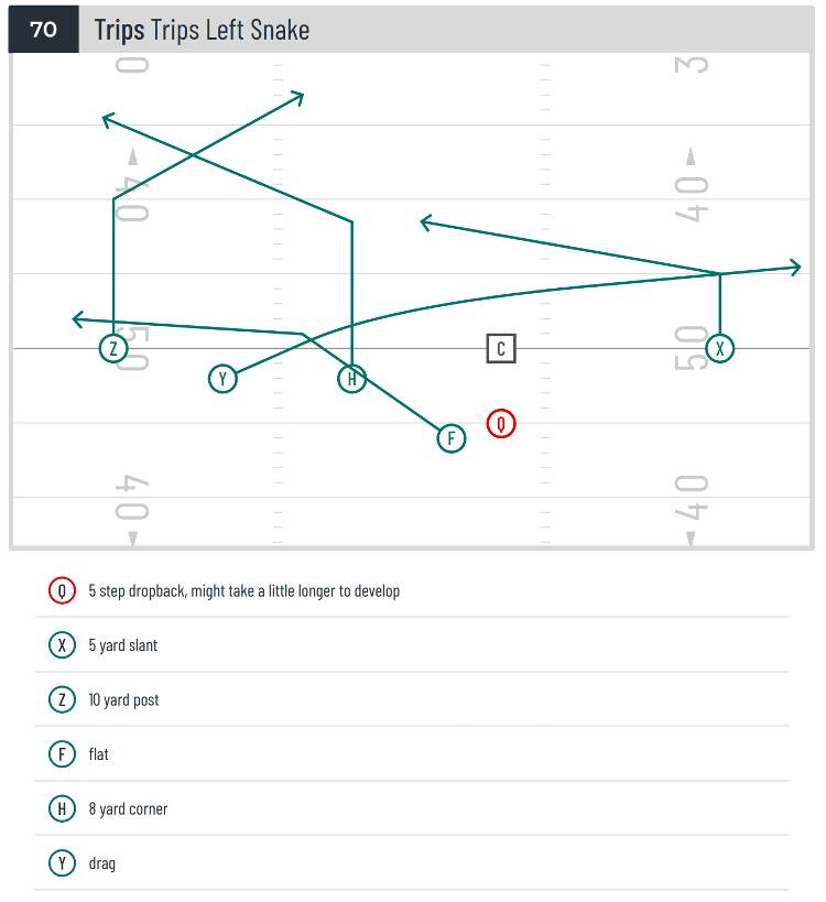 Trips Left Snake 7v7 Flag Football Pass Play - The Gridiron Geek